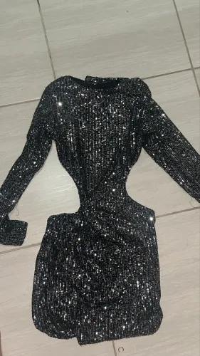 Vestido paetê costas abertas NAAH STORE