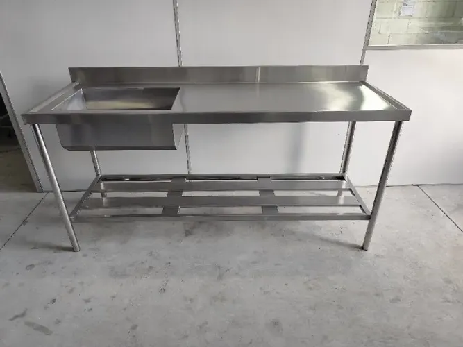 Pia inox profissional 1 bojo 1,80 m