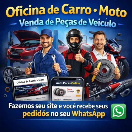 Criamos seu Site Profissional para Oficina de Carros, Motos e Loja de Peças