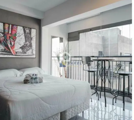 STUDIO MOBILIADO para VENDA em MOEMA no CONDOMÍNIO MOEMA VITRALI com 25m² de Área Útil!!