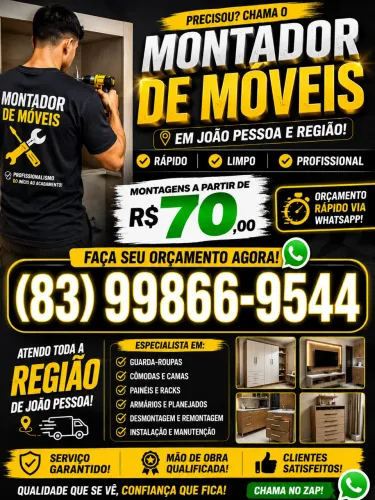 Montador de móveis em João Pessoa