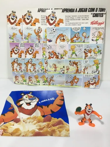 Miniatura Tênis de Mesa Coleção Tony Campeão Kellogg's 1996 + 3 Cartelas Aprenda a Jogar