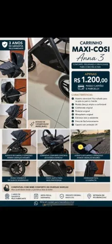 Carrinho de passeio de bebê.