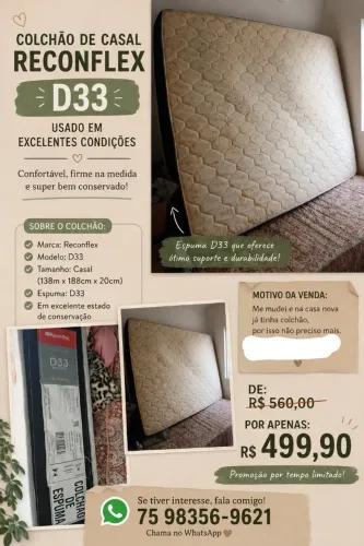 Colchao reconflex casal d33