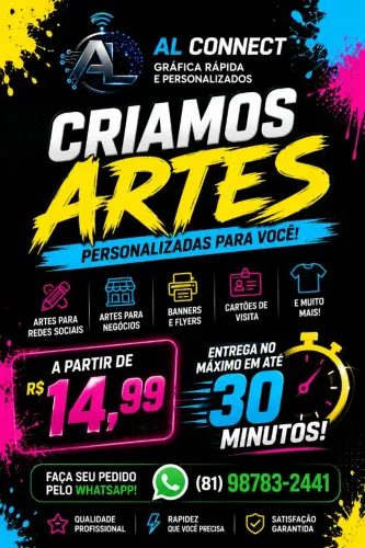 Precisa de uma arte profissional com urgência? Nós resolvemos!
