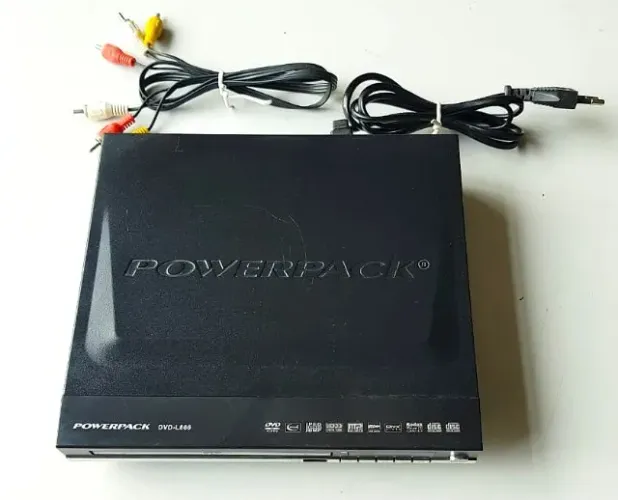 Aparelho de DVD - Marca Powerpack (Modelo DVD-L866) - Funcionando (Sem Controle Remoto)