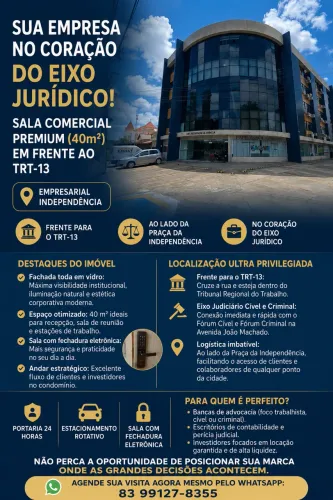 ? SALA COMERCIAL PREMIUM À VENDA - EMPRESARIAL INDEPENDÊNCIA | JOÃO PESSOA/PB
