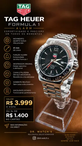 Tag heuer F1 alarm 100% original
