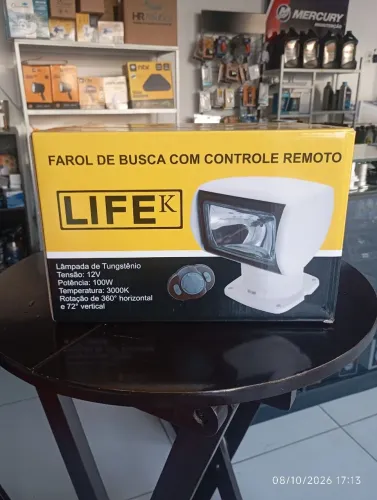 Farol de busca com controle remoto