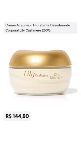 Hidratante lily Cashmere 250G