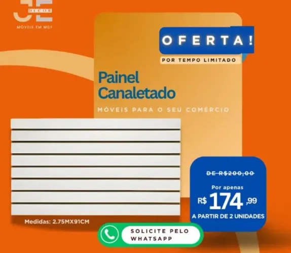Painel canaletado 2.75x90  Promoção Imperdível/A cima de 2 unidades 175,00 