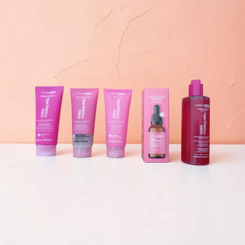 Kit Skincare Completo Rosa Mosqueta Dermachem Clareador 5 Itens Original