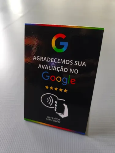 Plaquinhas de avaliação do Google NFC