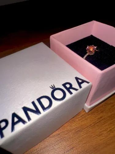 ANEL SOLITÁRIO PANDORA COROA SIGNATURE ROSE - TAMANHO 22