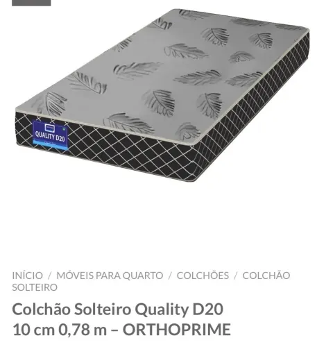 Colchão solteiro Quality 78 CM OrthoPrime- ENTREGA HOJE !!! 