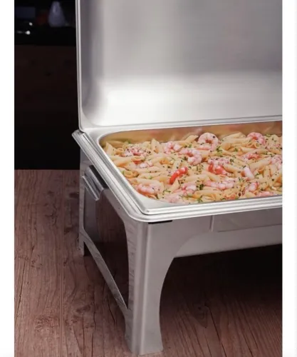 Rechaud Tramontina Aço Inox elétrico 220V, 400W e 2 cubas 1/2