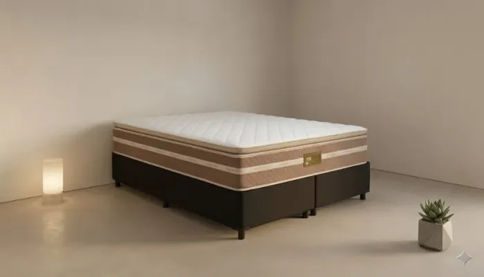 Base com Colchão de Molas Ensacadas com Pillow - Queen