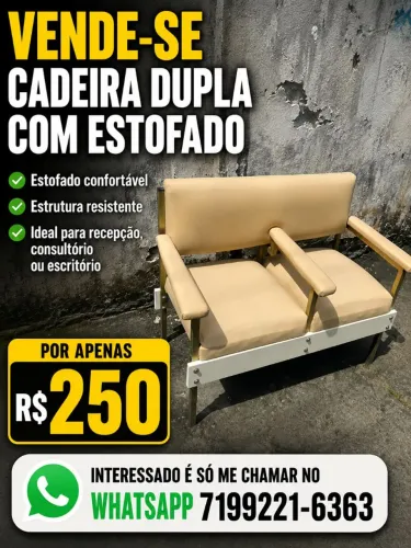 Vendo cadeira dupla com estofado