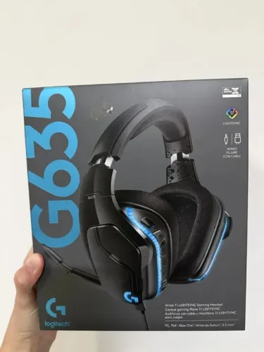 Headset Gamer Logitech G635 7.1 RGB USB/P2 com Microfone