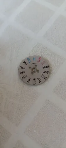 Disco de calendário de dia da semana para relógios Seiko