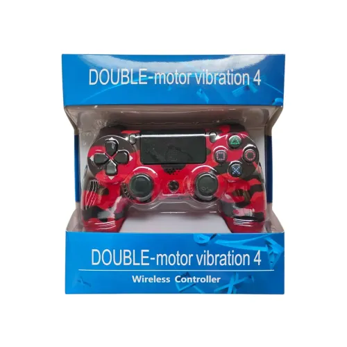 Controle Sem Fio Compatível PS4 - Camuflado Vermelho - Novo