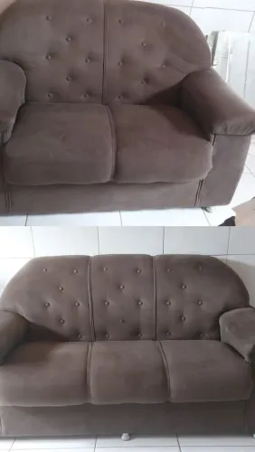  Dois Sofas seminovos/cor marrom