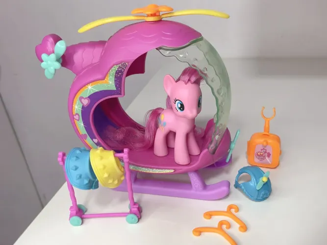 (RESERVADO PARA DUDA) My Little Pony - Pinkie Pie's Rainbow Helicopter (USADO E COMPLETO)