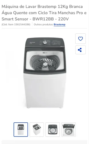 MÁQUINA DE LAVAR BRASTEMP ESTADO DE NOVA (poucos meses de uso / na garantia)