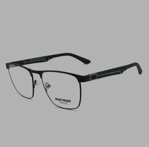 Armação Óculos Grau Original Mormaii Masculino M6193A1455 Preto Fosco