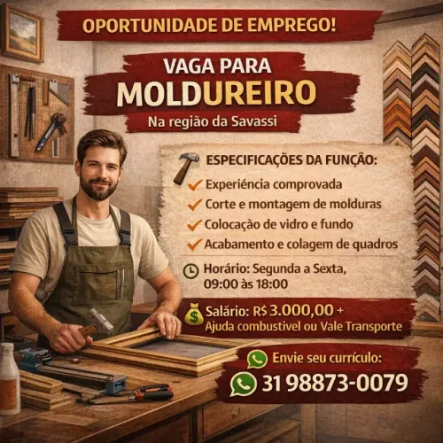 Moldureiro na região da Savassi 