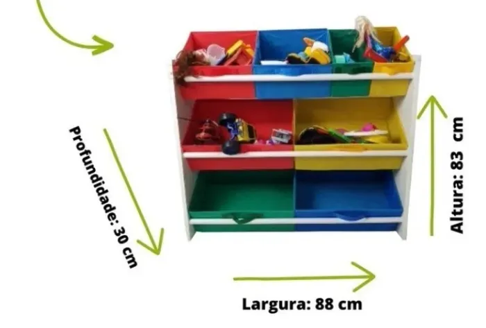 Organizador de brinquedos colorido Leroy Merlim