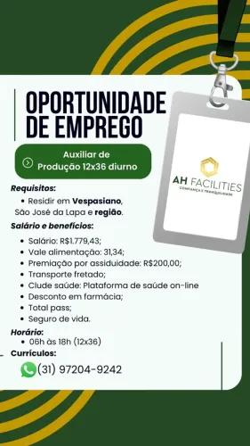 VAGA DE EMPREGO