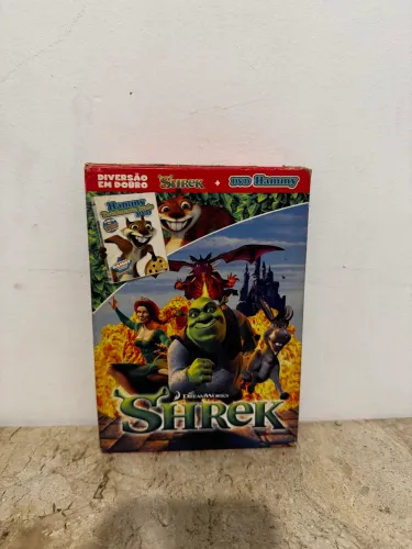dvd: shrek + hammy dreamworks com luva - excelente estado de colecionador