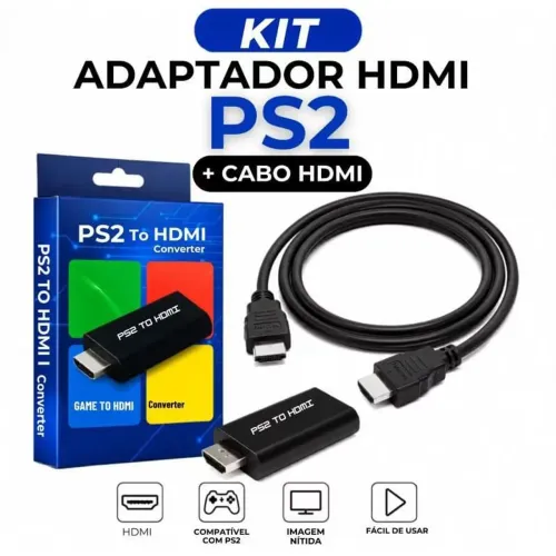 Cabo + conversor para ps2