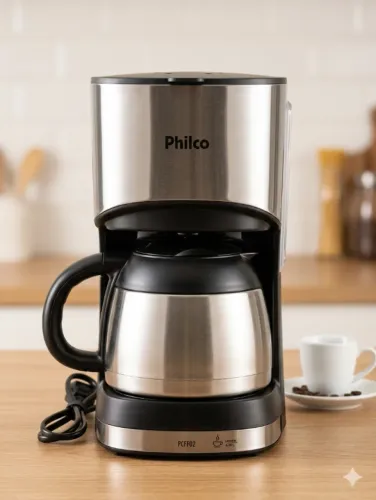 Cafeteira Philco Inox - Semi Nova - Completa com Todos os Acessórios