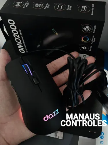Mouse com fio gamer 6 botões 7200 dpi