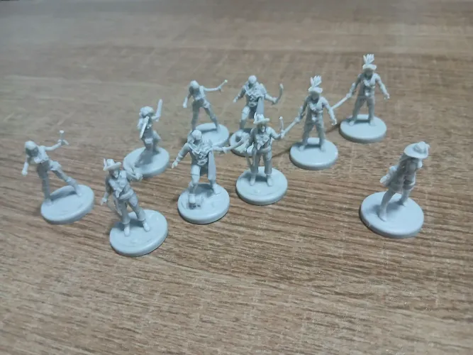 Kit miniaturas RPG piratas Set com 10