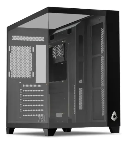 abinete Gamer Mancer Cv550 Mid-tower Lateral De Vidro Preto