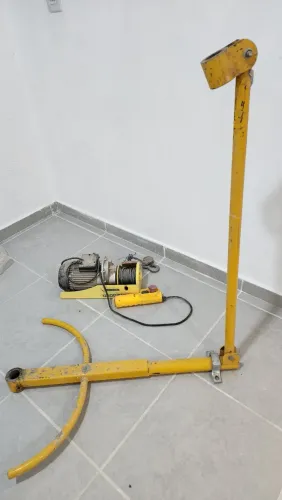 Suporte para Guincho de Coluna - Giratório - Facilita Manobra - Construção Civil