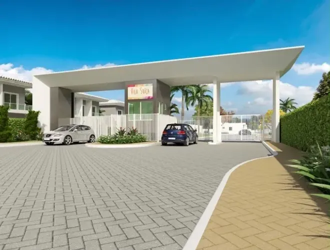 Casa 2/4 com quintal grande em condomínio