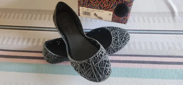 Mini Melissa Campana Zig Zag Preta 31