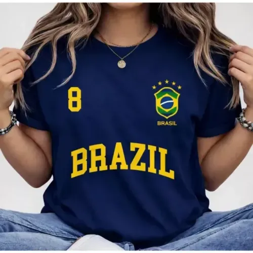 Blusa Feminina Brasil T-shirt 