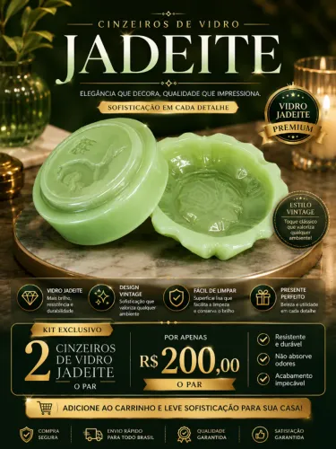 2 cinzeiros antigos  vidro jadeite 