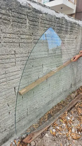 Vidro de mesa 6 lugares triangular