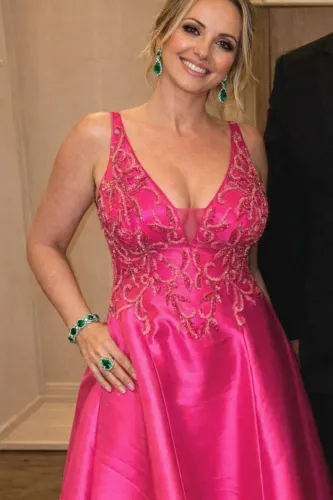 Vestido de festa rosa Pink