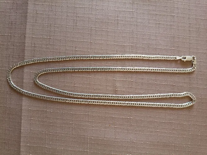 Corrente prata 925 grumet duplo 4mm 70cm