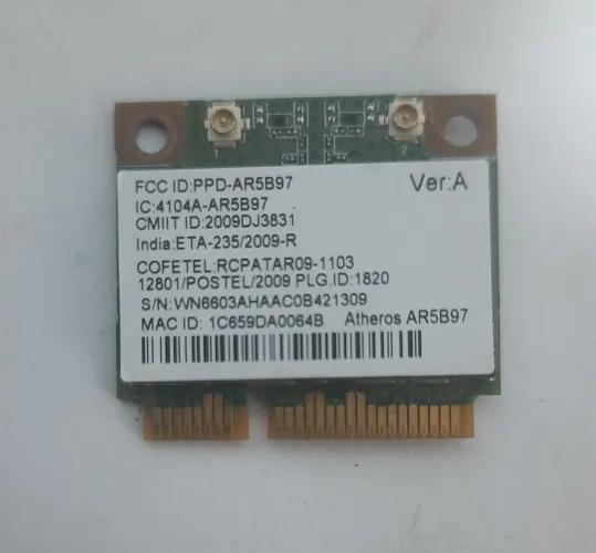 Placa Wifi Atheros AR5B97 ASPIRE 5750