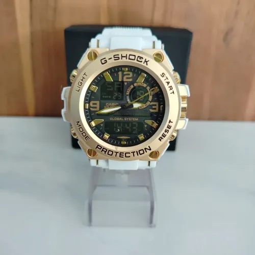 Gshock caixa de aço gsteel 2em1 analógico e digital