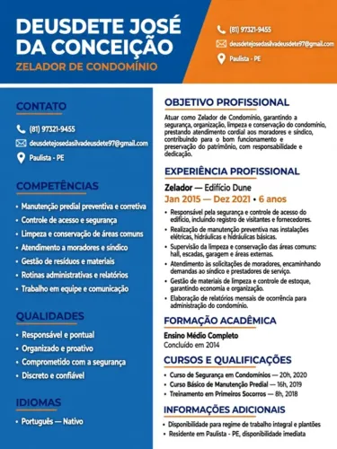 Zelador de condomínio