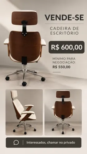 VENDE-SE CADEIRA DE ESCRITÓRIO